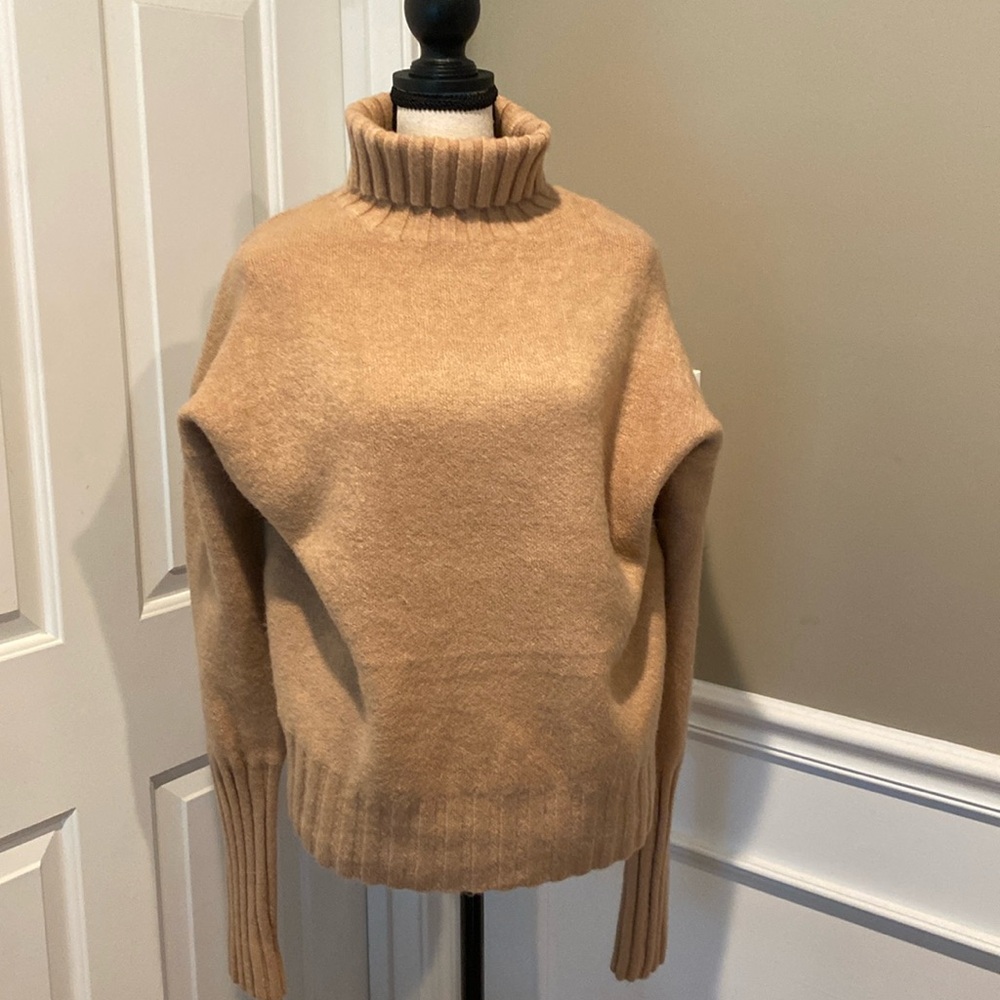 Cozy Tan Turtleneck Sweater